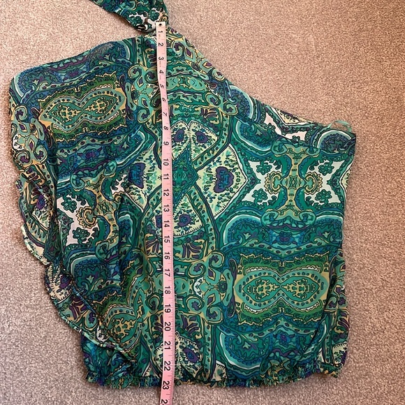 Cache Green and Blue Paisley Top - Picture 3 of 7